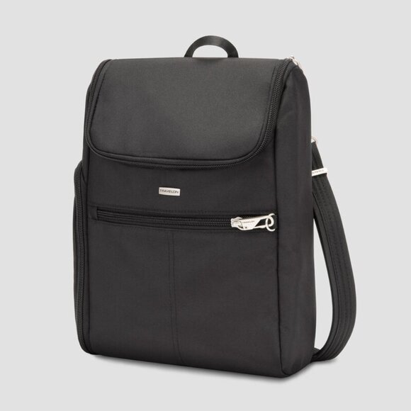 TRAVELON Anti-Theft Classic Black Small Convertible Backpack/NWT - Picture 1 of 15